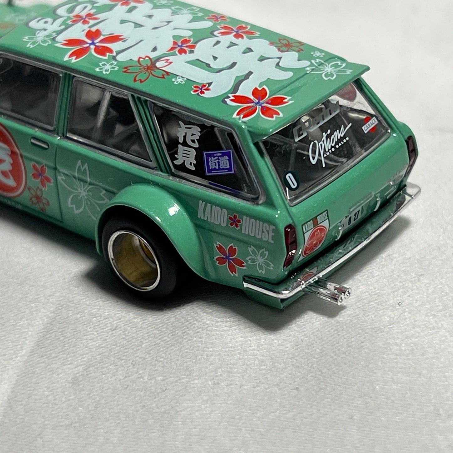 Kaido House x Mini GT 1:64 Datsun Kaido 510 Wagon Hanami V1 Green Limited Edition - EverydayThreads