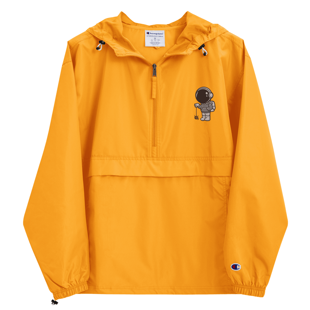 Astronaut Embroidered Packable Jacket - EverydayThreads