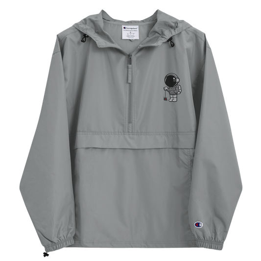 Astronaut Embroidered Packable Jacket - EverydayThreads