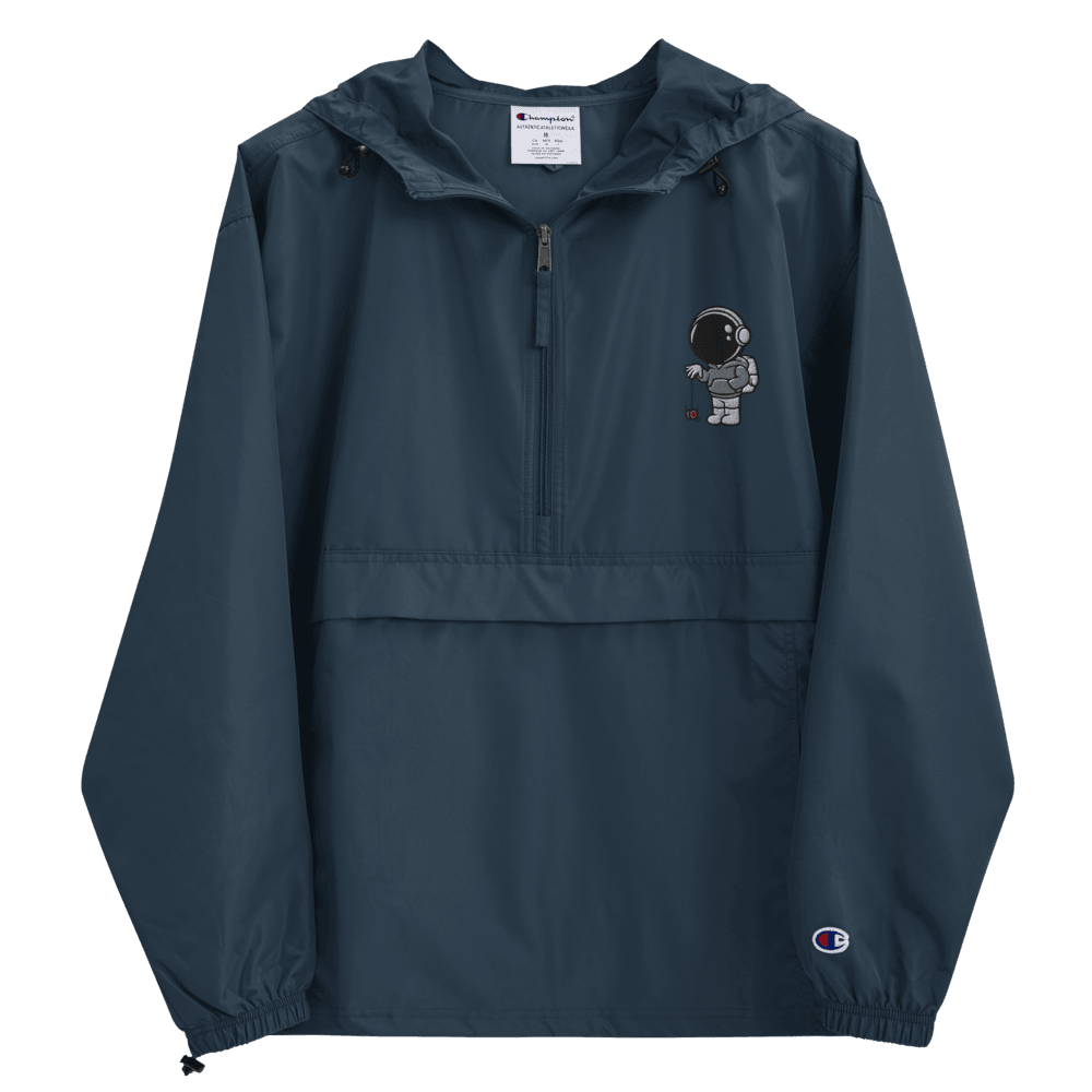 Astronaut Embroidered Packable Jacket - EverydayThreads