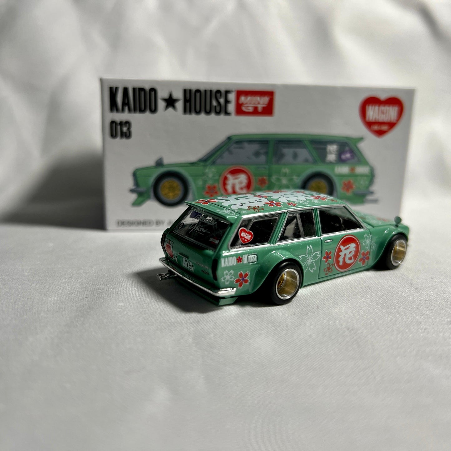 Kaido House x Mini GT 1:64 Datsun Kaido 510 Wagon Hanami V1 Green Limited Edition - EverydayThreads