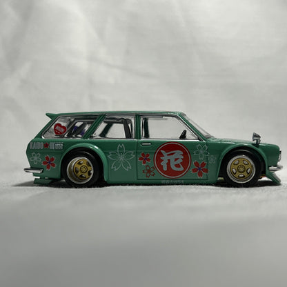 Kaido House x Mini GT 1:64 Datsun Kaido 510 Wagon Hanami V1 Green Limited Edition - EverydayThreads