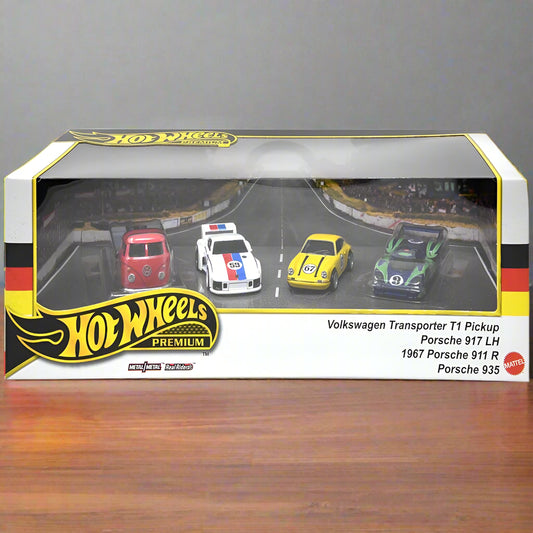 Wholesale Mattel DDC Hot Wheels Premium Collector 4pk Vehicles in Window Box Assortment