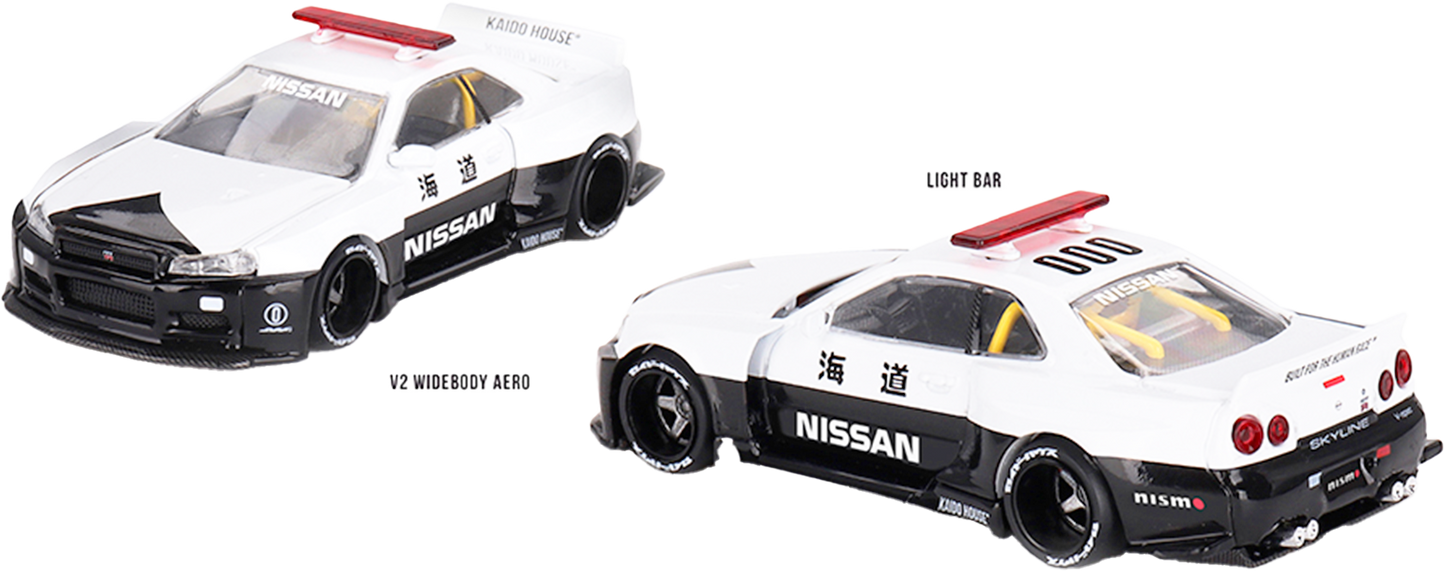 [Pre-Order] Kaido House x Mini GT 1:64 Nissan Skyline GT-R R34 Kaido Works Police