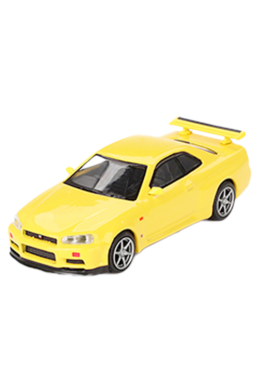 [Pre-Order] Mini GT 1:64 Nissan Skyline GT-R (R34) V-Spec – Lightning Yellow