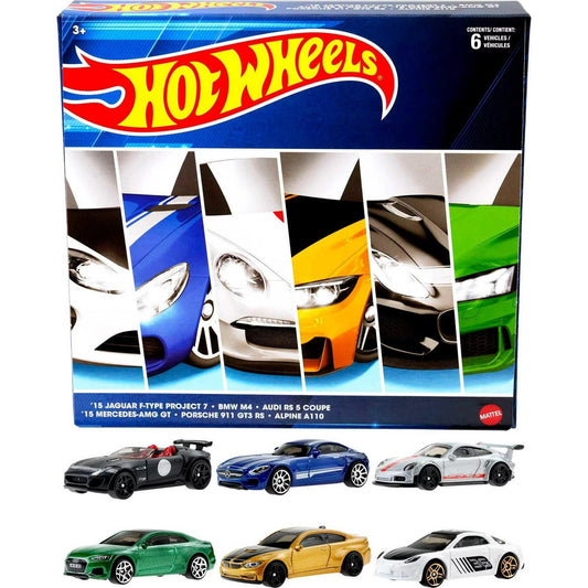 Hot Wheels 1:64 European Theme Multipack 6-Car Set - EverydayThreads