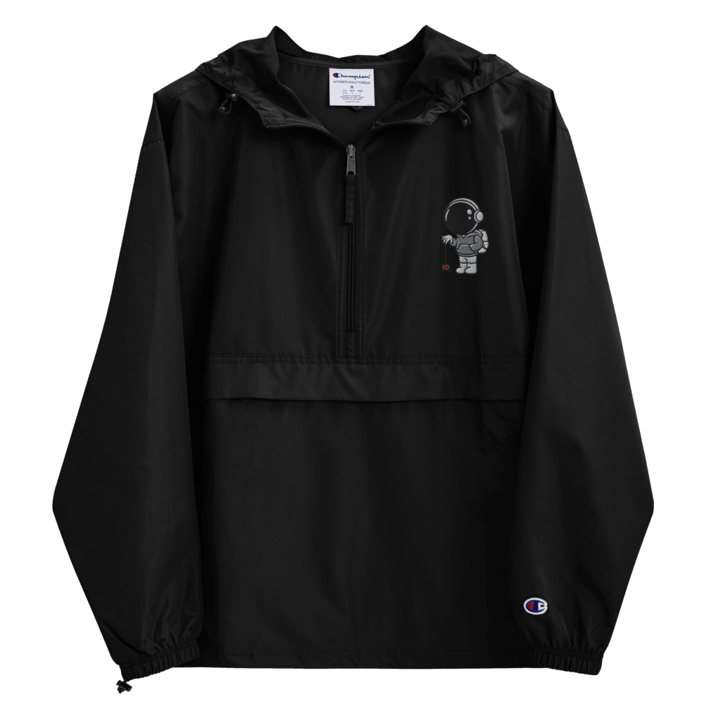 Astronaut Embroidered Packable Jacket - EverydayThreads